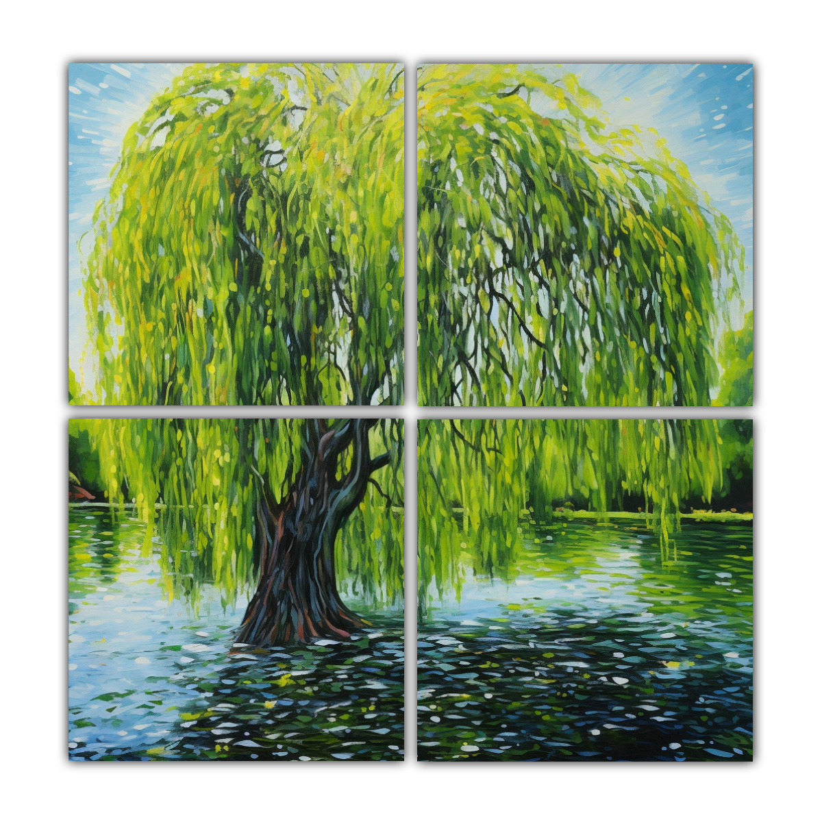 4-cuadros-armon-a-de-colores-tema-willow-tree-estilo-estilo-leo-detallado