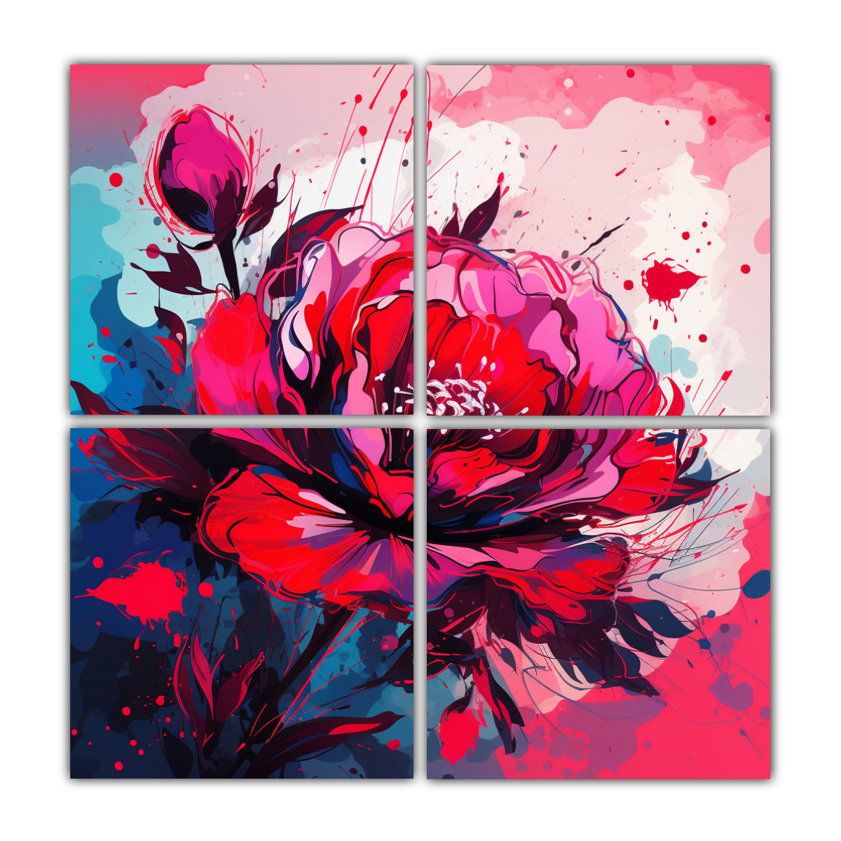 4-lienzos-de-tela-abstracci-n-hogar-deco-rojo-y-rosa-atm-sfera-neonoir-en-el-estilo-de