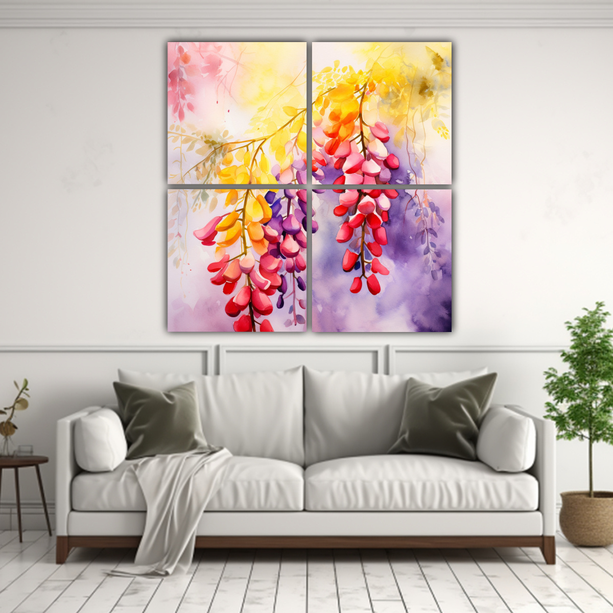 4-pinturas-abstractas-de-calidez-creativa-con-flores-de-glicina-amarillas-y-rojas-1