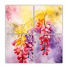 4-pinturas-abstractas-de-calidez-creativa-con-flores-de-glicina-amarillas-y-rojas