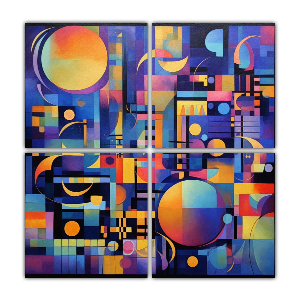 4-telas-en-bastidor-decoraci-n-abstractas-variadas