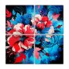 4-telas-en-bastidor-tonos-bastidor-de-madera-ambiente-neonoir-rojo-y-azul-en-el-estilo-de-pinturas-decorativas