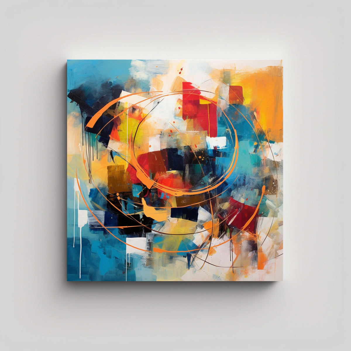 arte-de-pared-abstracto-con-figuras-coloridas