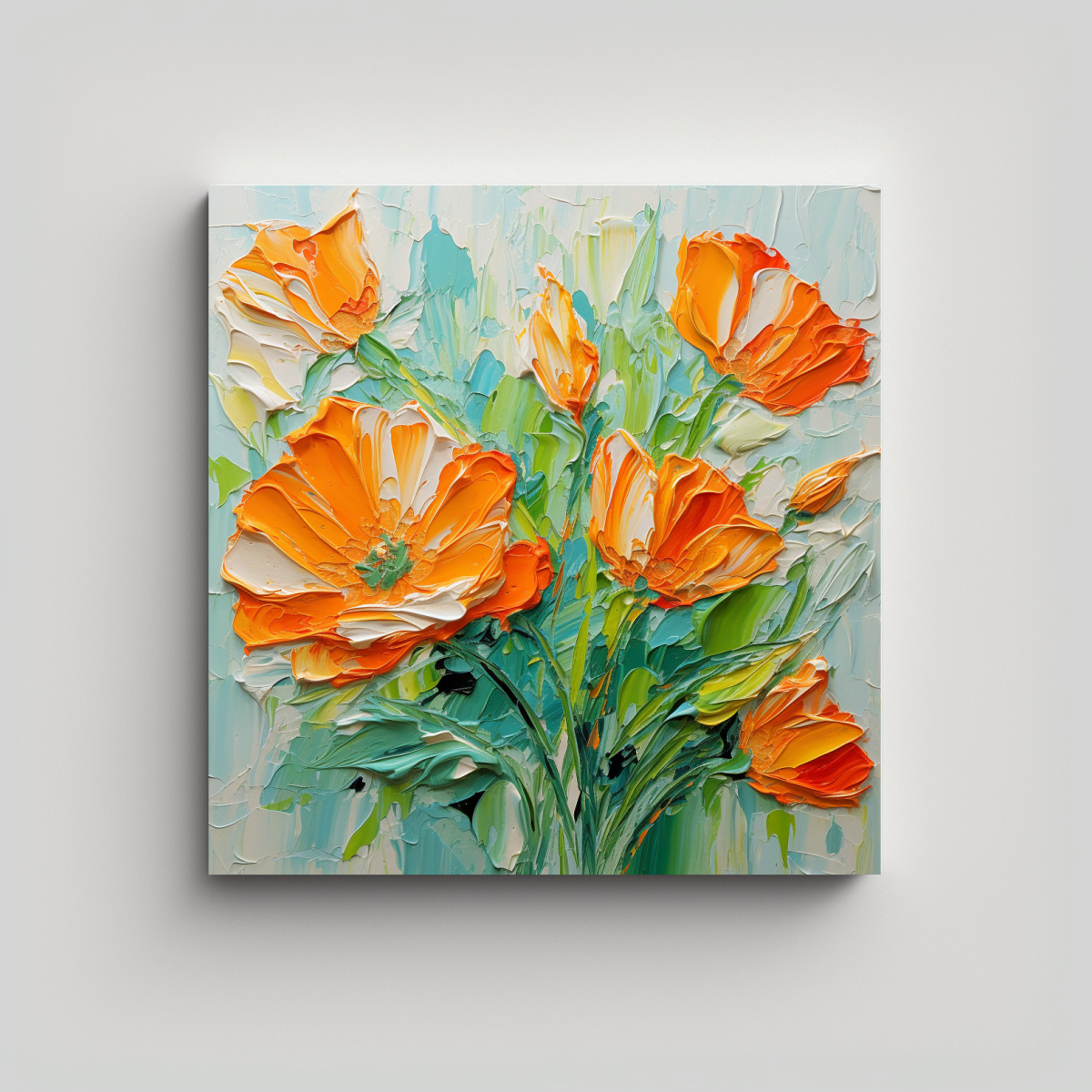 arte-moderno-alegr-a-flores-de-colores-verde-y-naranja-en-lienzo