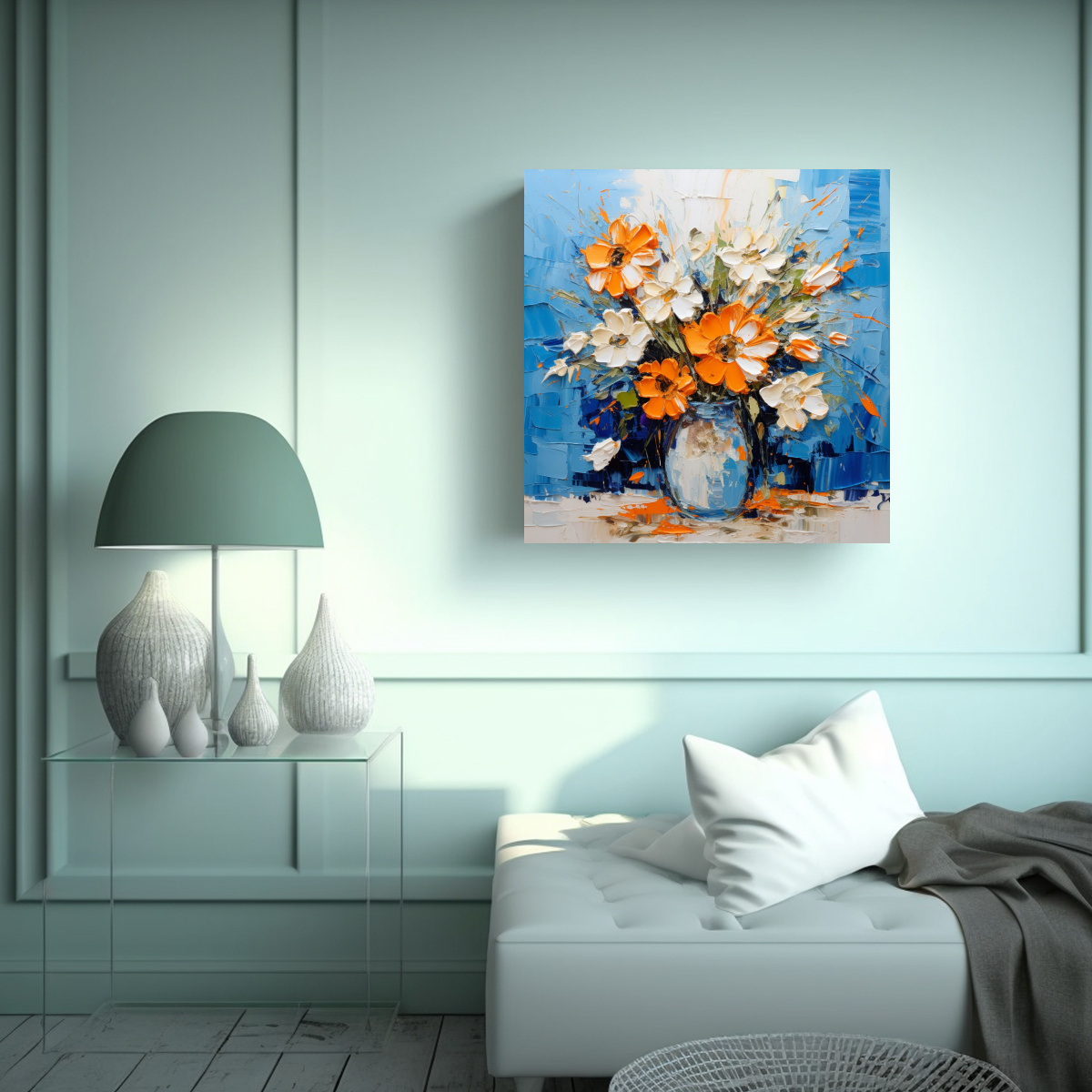arte-movimiento-armon-a-de-colores-en-pintura-de-flores-naranja-y-azul-sobre-lienzo-1