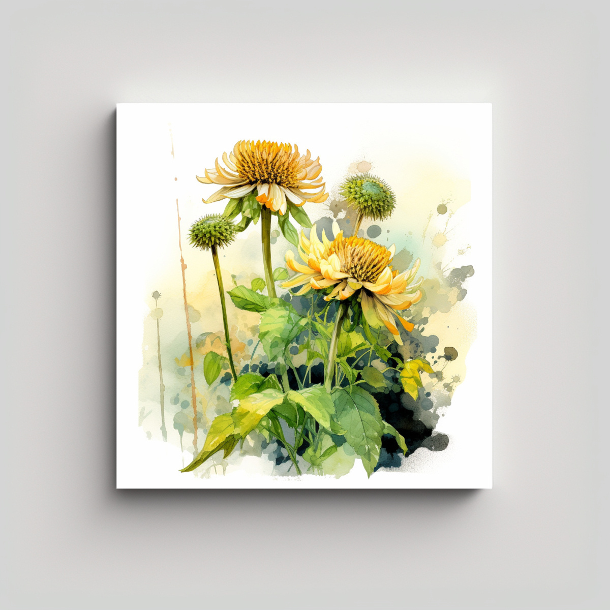 arte-vanguardia-flores-de-alcachofa-amarillo-y-verde-para-decoraci-n-de-cuadros