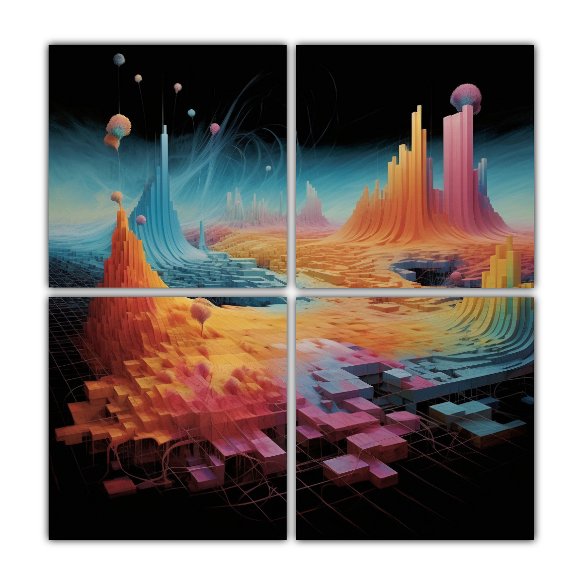 artes-de-pared-creativas-en-varios-colores-un-nuevo-futuro-lleno-de-positividad