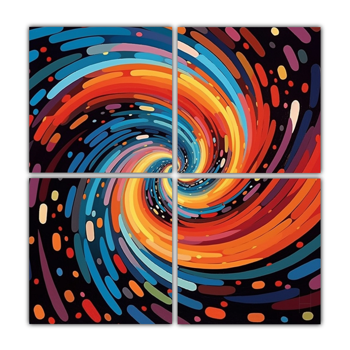 artes-de-pared-movimiento-resistente-galaxias-giratorias-estilo-viktor-vasarely