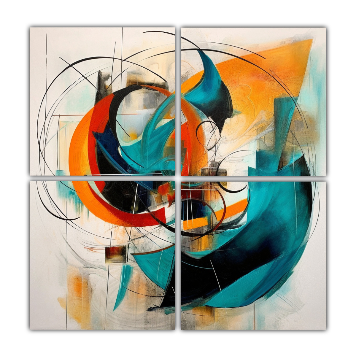 cuadriptico-abstracto-para-decorar-paredes-de-hotel-hermoso-vida