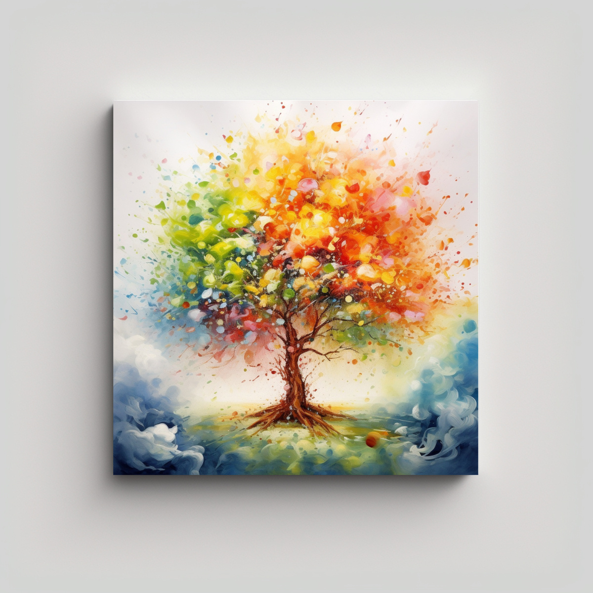 cuadro-abstracto-acuarela-rbol-naranja-colores-arco-ris-