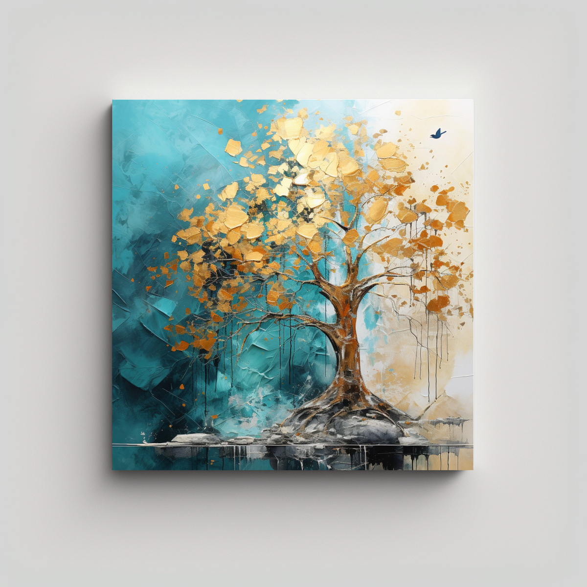 cuadro-abstracto-arte-de-pared-composici-n-equilibrada-rbol-de-kauri-turquesa-y-oro