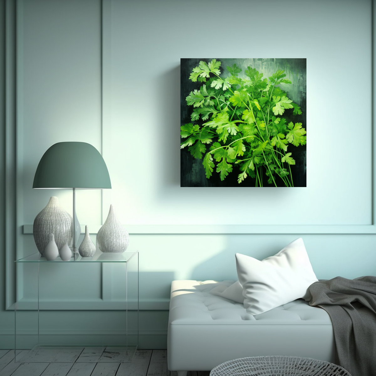 cuadro-abstracto-de-cilantro-herbs-en-leo-detallado-1