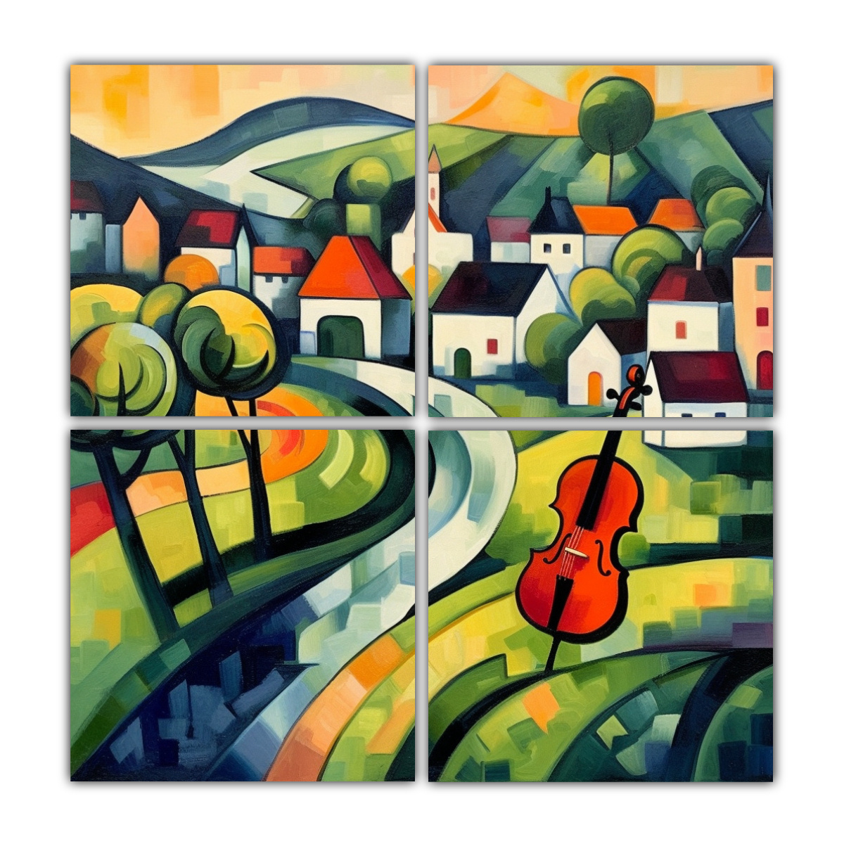 cuadro-abstracto-de-rheingau-alemania-en-violas-de-4-artes-calidos