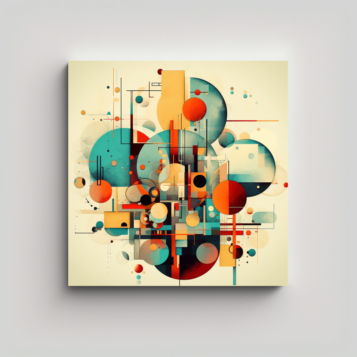 Mural de cuadros abstracto y geométrico - kuadro –
