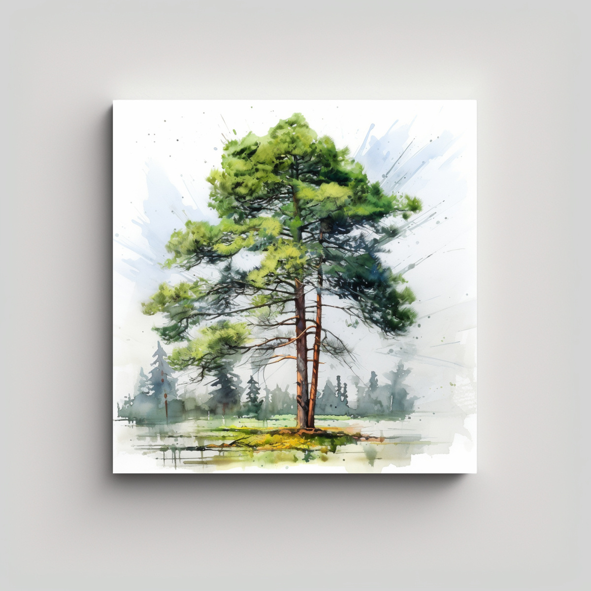cuadro-abstracto-de-un-rbol-de-pino-escoc-s-con-colores-verdes-pintura-acuarela-para-decoraci-n-de-arte-patrono-intenso