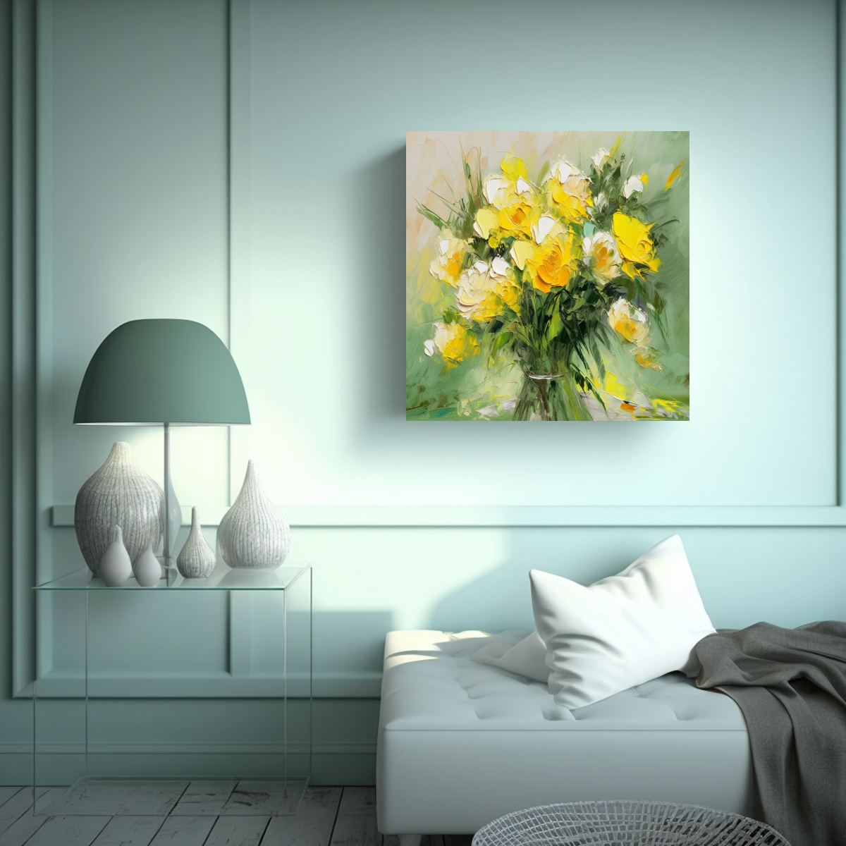 cuadro-alegr-a-pintura-en-lienzo-amarillo-y-verde-con-flores-1