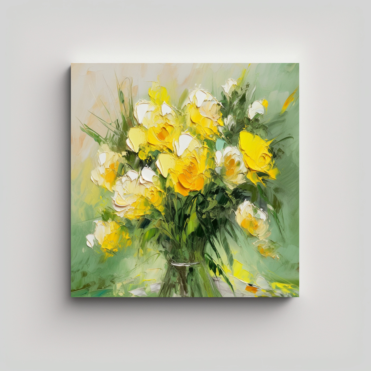 cuadro-alegr-a-pintura-en-lienzo-amarillo-y-verde-con-flores