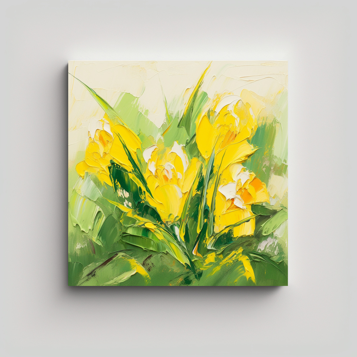 cuadro-arte-moderno-naturaleza-flores-amarillas-y-verdes-en-lienzo-