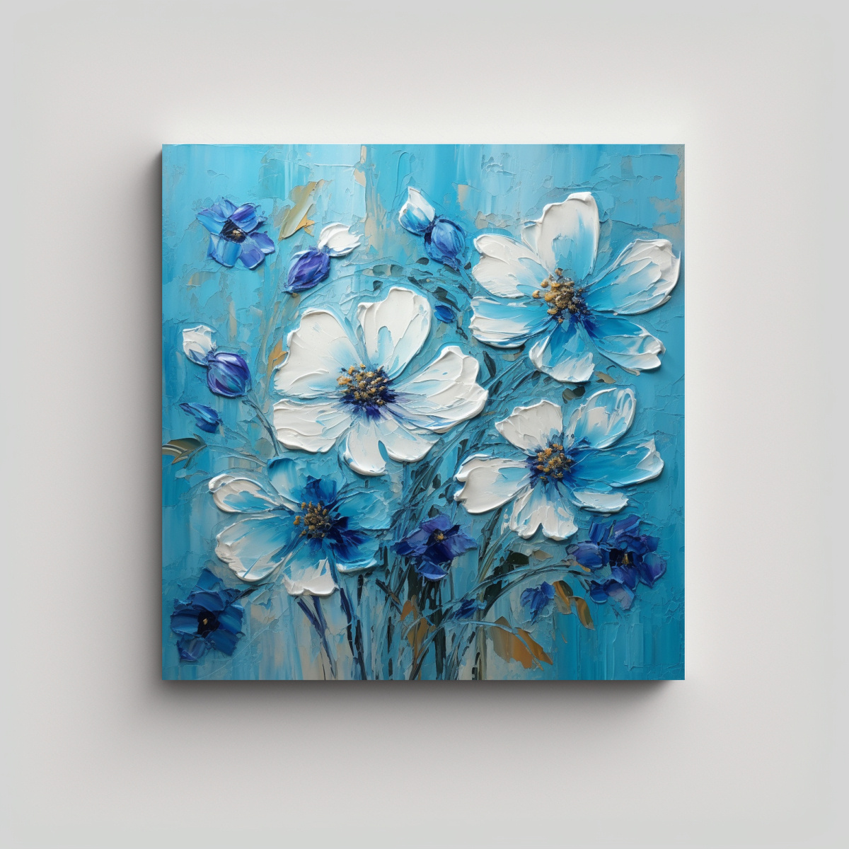 cuadro-colores-equilibrio-a-pintura-de-flores-turquesa-y-azules-sobre-lienzo