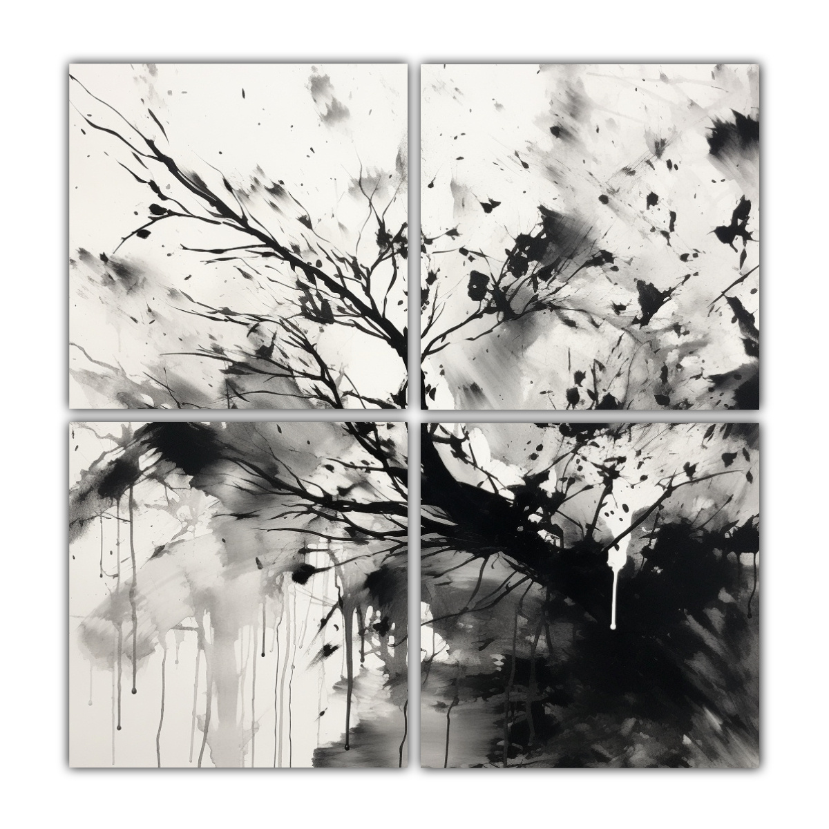 cuadro-concepto-comedor-tinta-negra-y-blanca-ramificaciones-secas