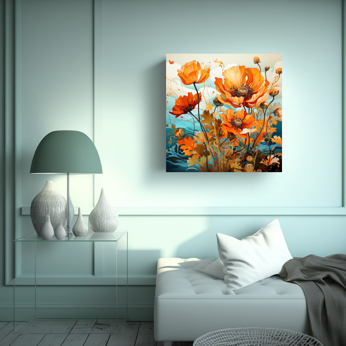 cuadro-contraste-hierbas-menta-naranja-y-oro-ambiente-neonoir-1