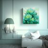 cuadro-creativo-de-flores-verdes-y-turquesas-sobre-lienzo-intensidad-i-1