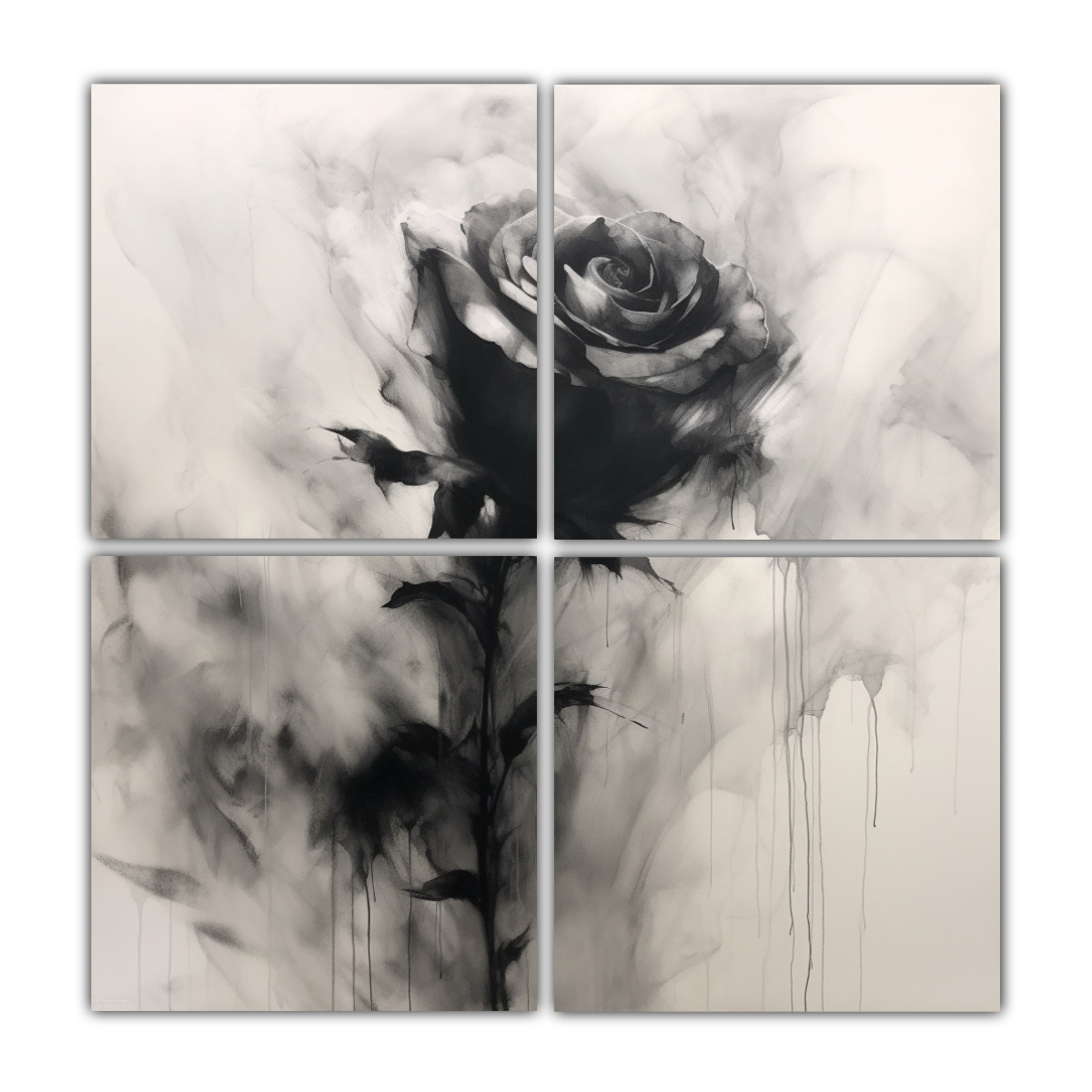 cuadro-de-4-telas-en-bastidor-en-tonos-para-cuarto-de-amor-a-las-rosas-leo-sobre-lienzo-en-papel-de-carb-n