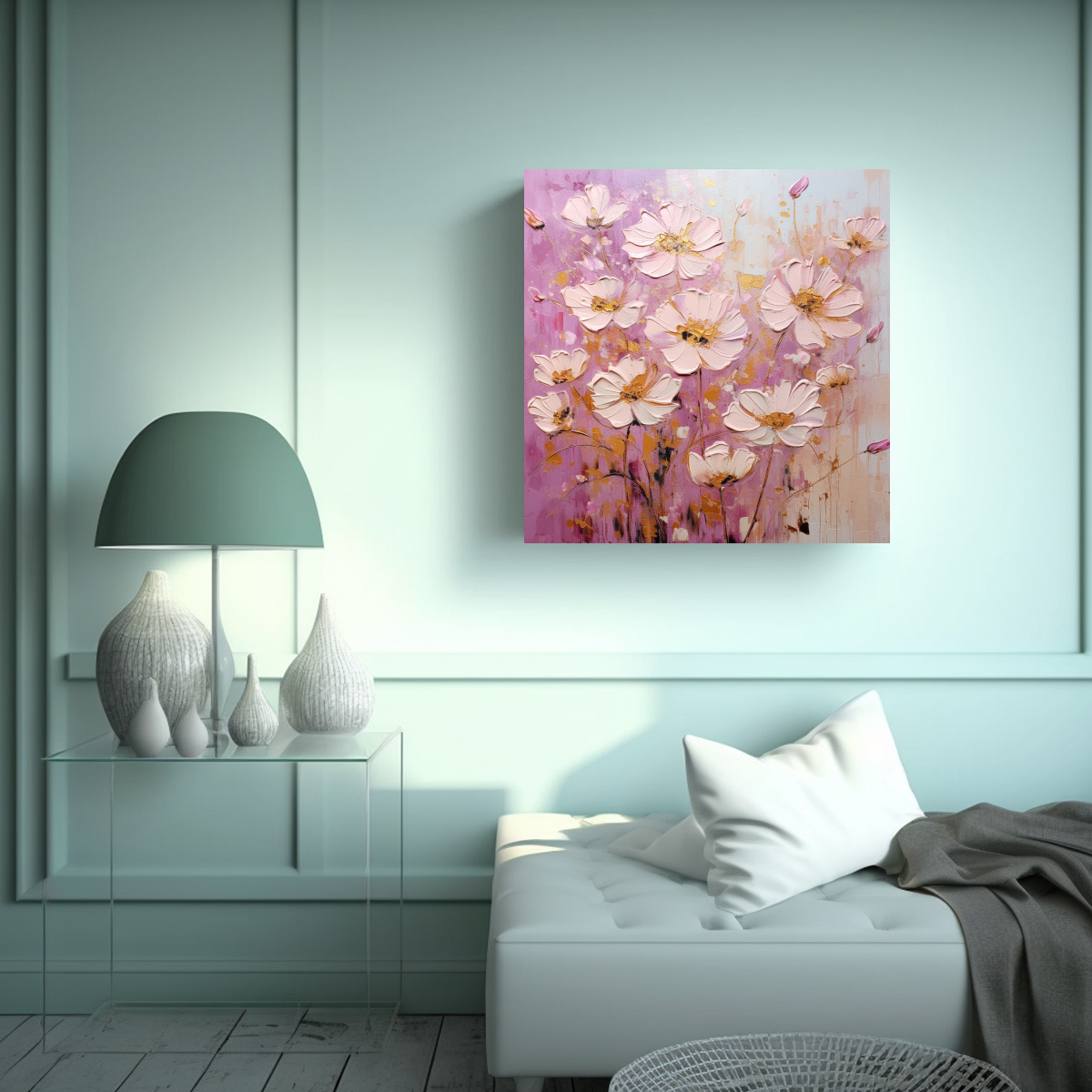 cuadro-de-cuadro-de-figuras-en-colores-oro-y-rosa-con-flores-en-lienzo-1