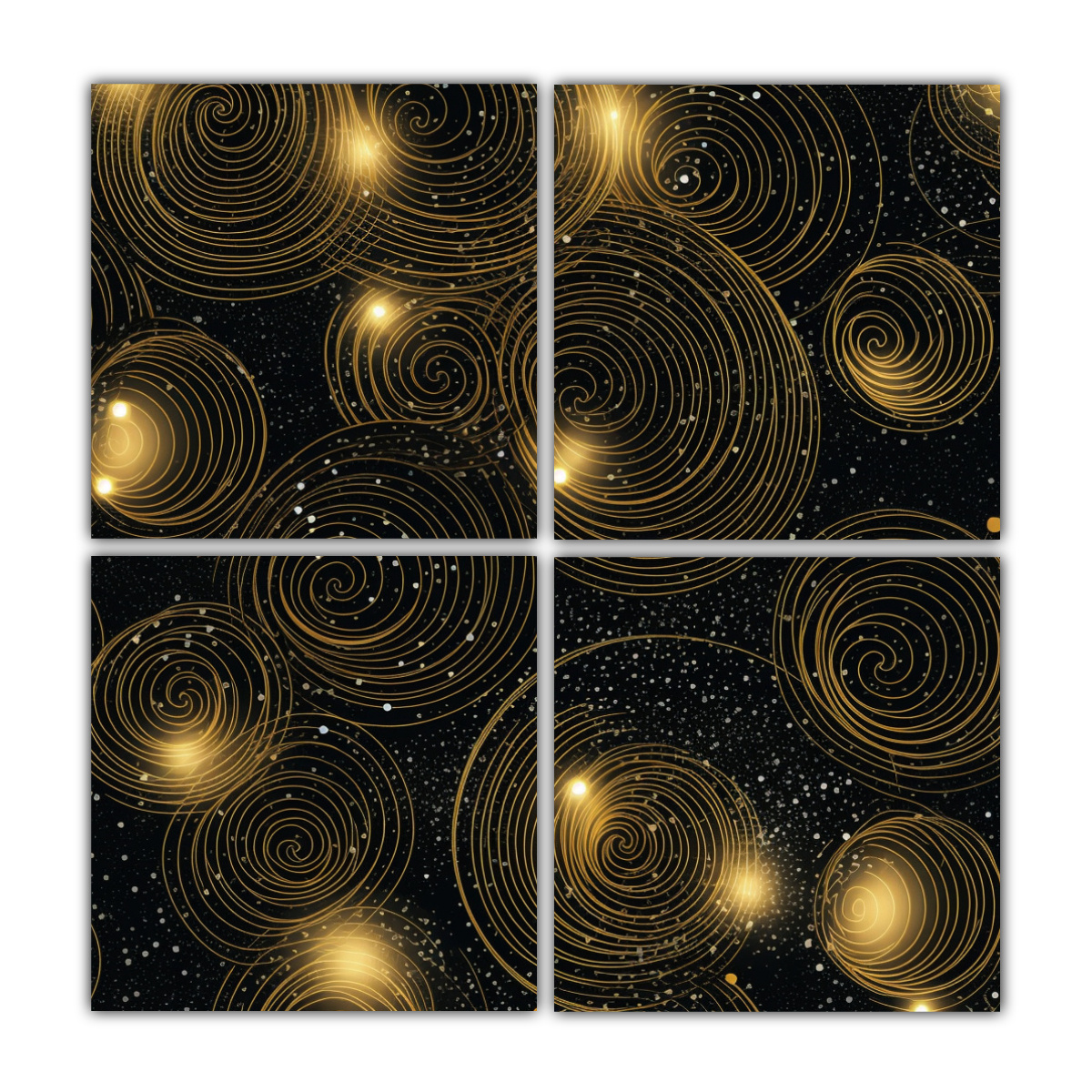 cuadro-de-equilibrio-visual-dorado-y-plateado-con-patr-n-digital-sin-costuras-de-noche-para-decoraci-n-de-4-telas-en-bastidor