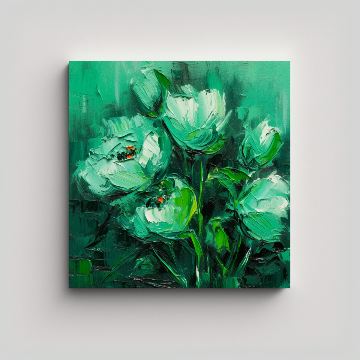 cuadro-de-flores-verdes-para-decorar-oficina-en-estilo-pintura-sobre-lienzo