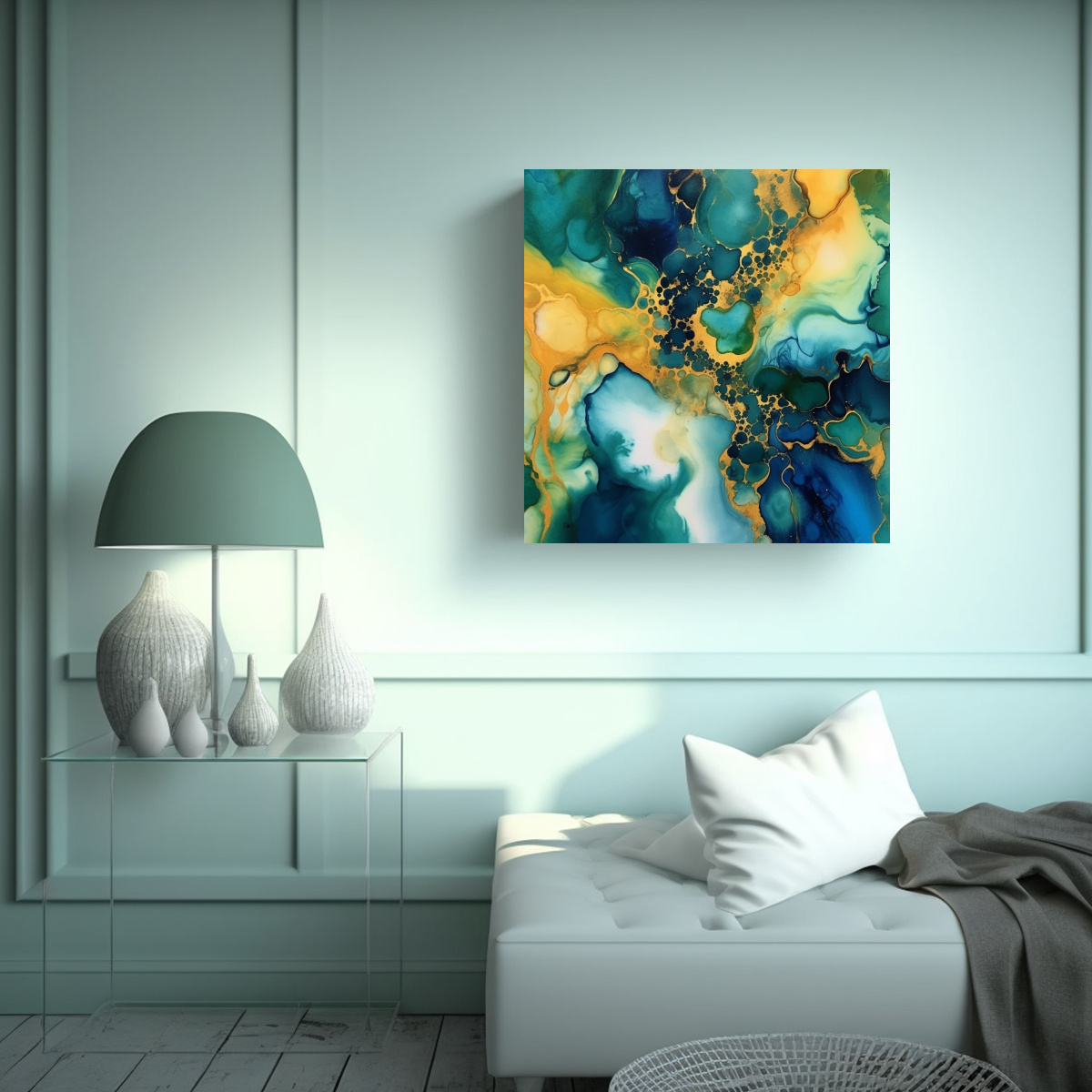 cuadro-de-lienzo-dibujo-alegr-a-tinta-alcohol-azul-verde-oro-1