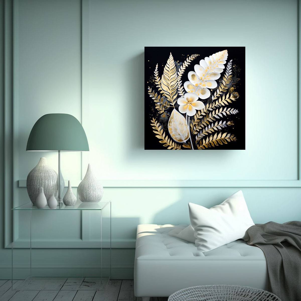 cuadro-de-lienzo-elegancia-con-hojas-de-helecho-en-blanco-y-dorado-atmosfera-neonoir-1-1