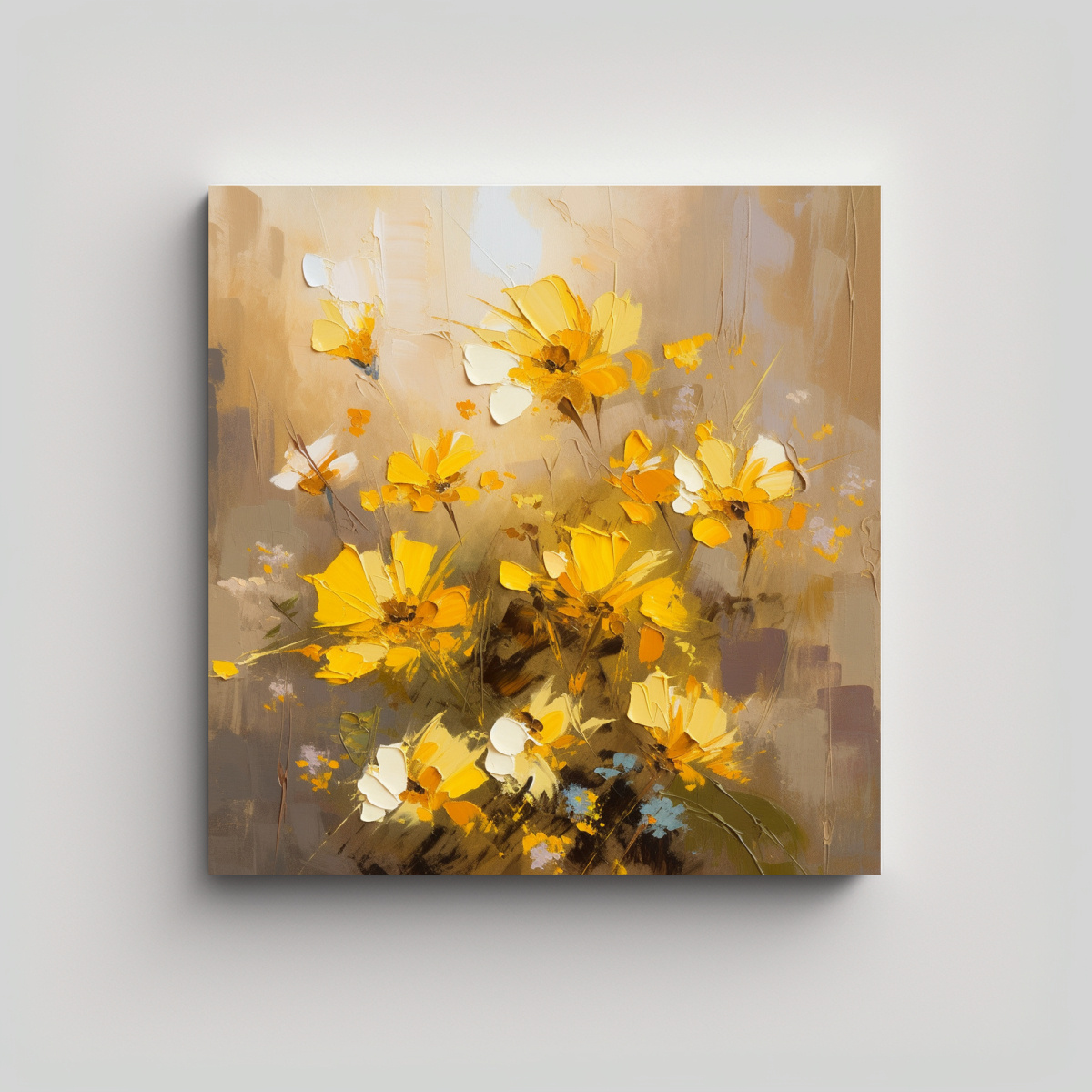 cuadro-de-pared-en-acuarela-adorno-amarillo-y-dorado-con-flores-en-lienzo