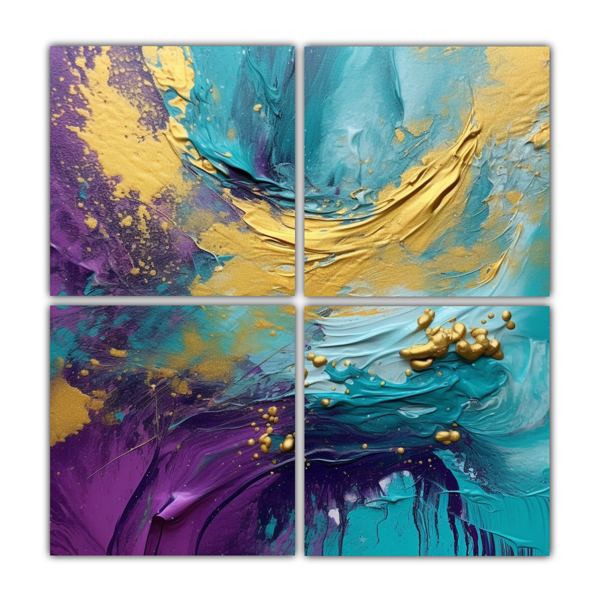 cuadro-de-pared-textura-teal-p-rpura-oro