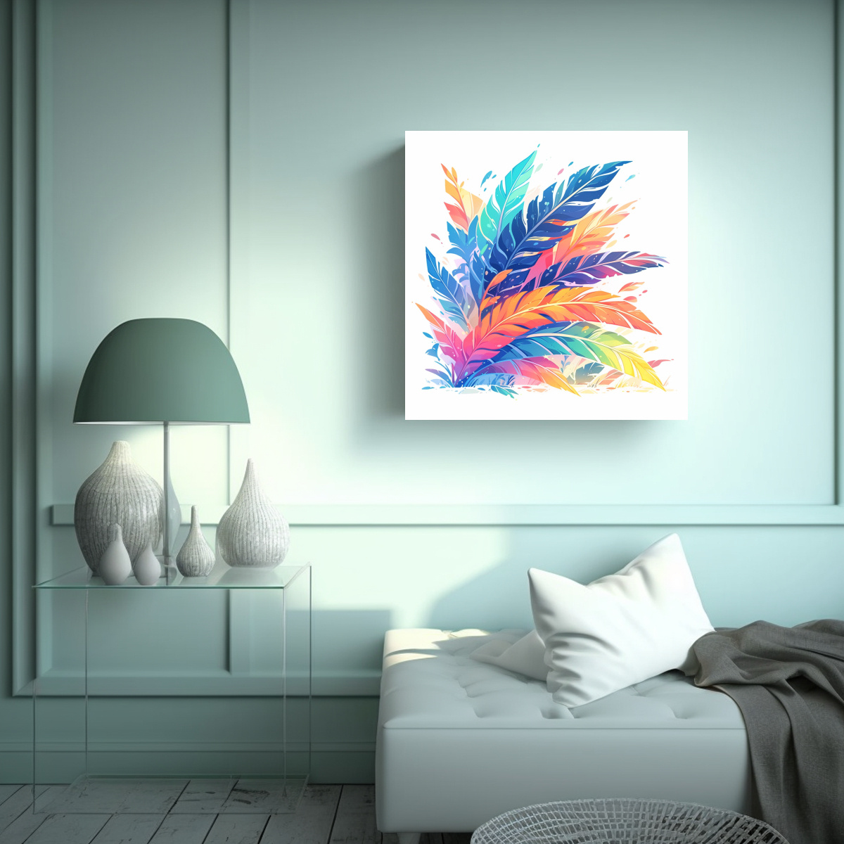 cuadro-de-tela-movimiento-armon-a-crom-tica-con-hojas-de-pl-tano-en-colores-del-arco-iris-en-ambiente-neonoir-1