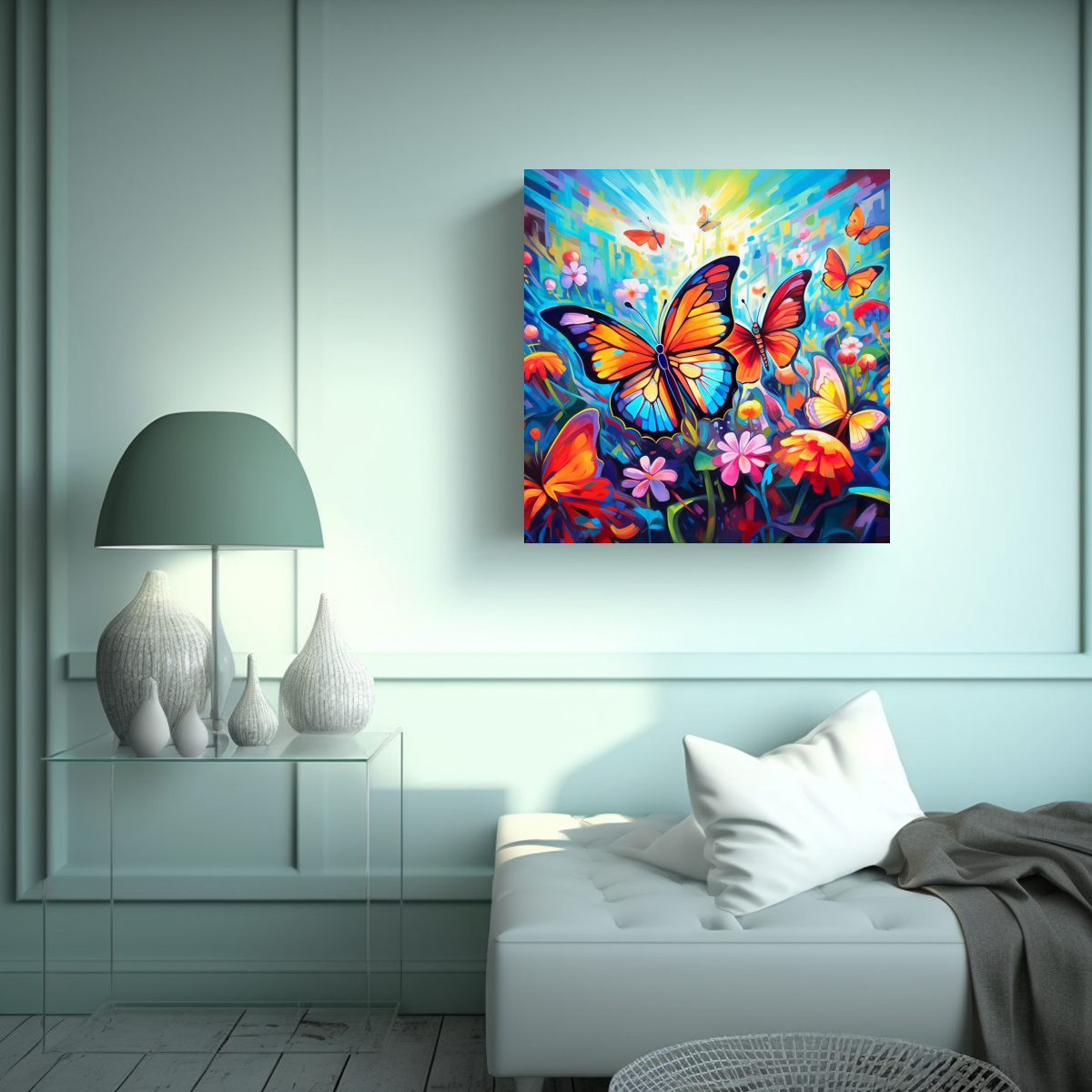 cuadro-de-tela-sublimada-con-mariposas-ne-n-coloridas-y-luminosas-1-1