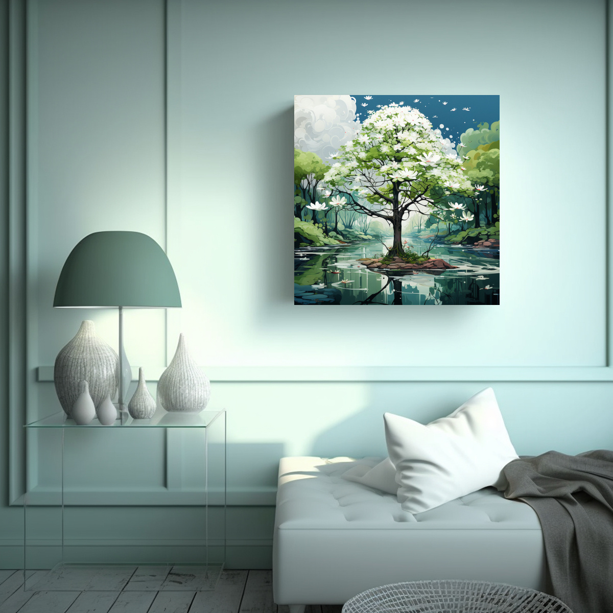 cuadro-decoraci-n-banyan-tree-en-verde-y-blanco-con-atm-sfera-neonoir-1