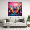 cuadro-decorativo-4-composiciones-inspiracion-equilibrio-visual-de-annie-liebovitz-con-mariposas-coloridas-en-acr-lico-sobre-lienzo-1