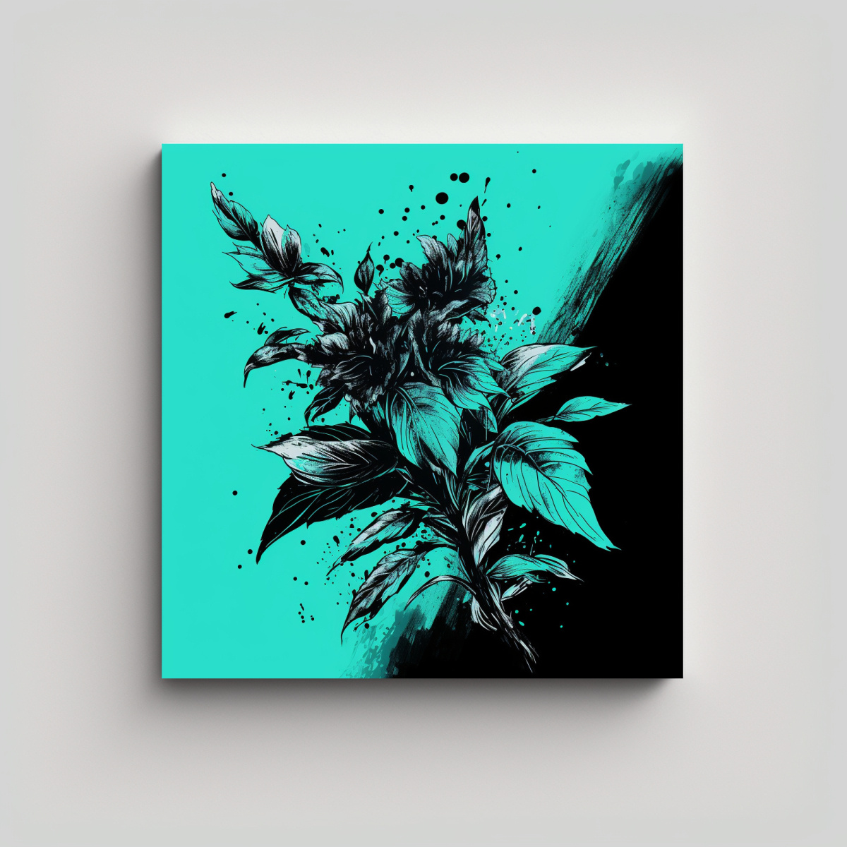 cuadro-decorativo-de-alta-calidad-de-hogar-con-hierbas-de-menta-en-colores-turquesa-y-negro-en-una-atm-sfera-neonoir
