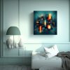 cuadro-decorativo-de-arte-de-pared-abstracto-en-colores-naranja-y-verde-turquesa-1