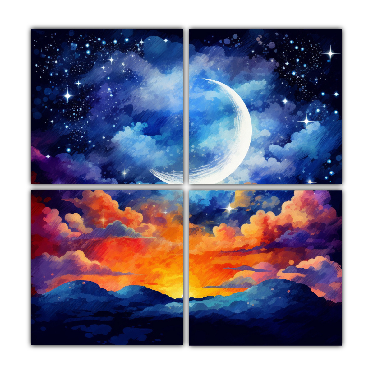 cuadro-decorativo-textura-acuarela-nocturno-colorido-estrellado