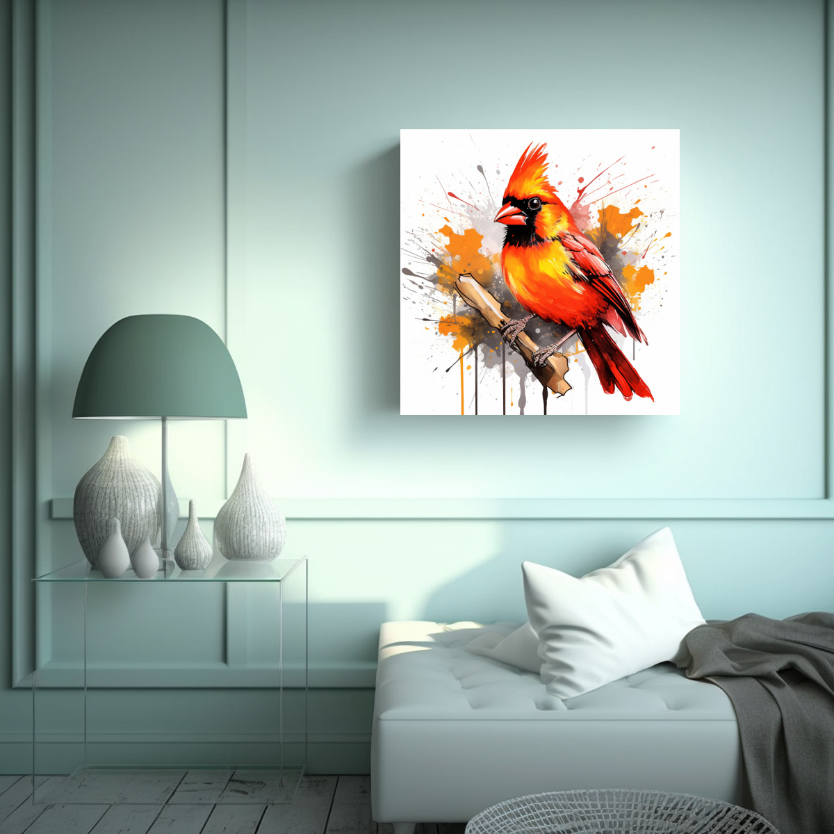 cuadro-dise-o-esquema-a-cardenal-en-colores-naranja-neo-pop-art-al-estilo-de-1