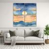 cuadro-dise-o-pop-art-atardecer-azul-con-cielo-de-acuarela-y-playa-beige-1