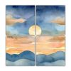 cuadro-dise-o-pop-art-atardecer-azul-con-cielo-de-acuarela-y-playa-beige