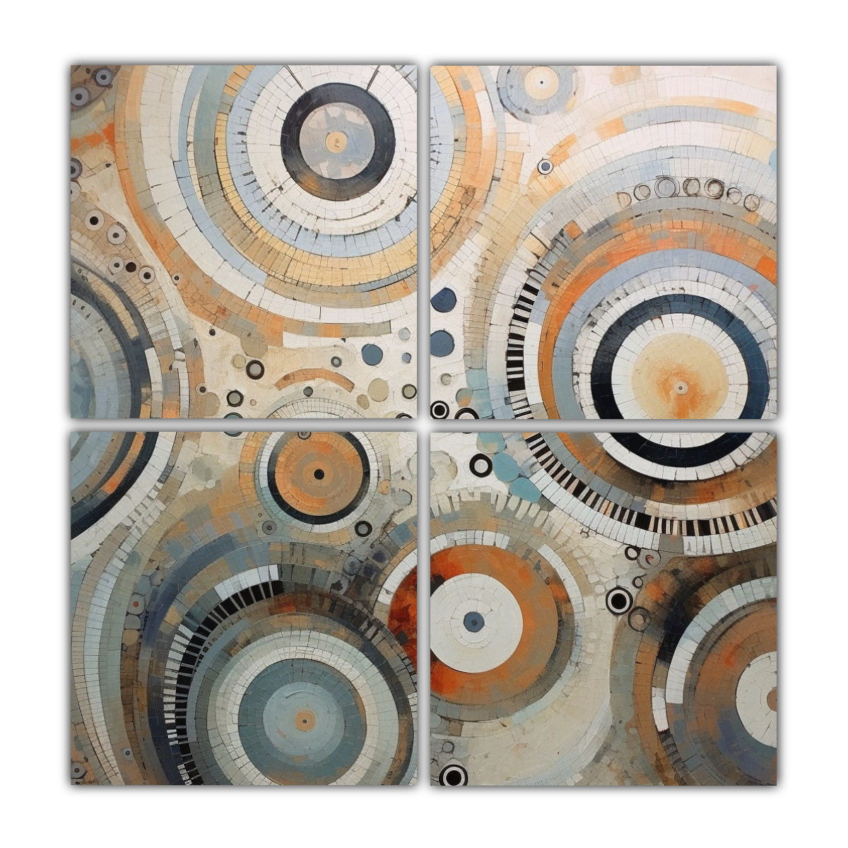 cuadro-en-bastidor-estilo-galer-a-con-efecto-visual-de-relojes-infinitos-en-tonos-mudos