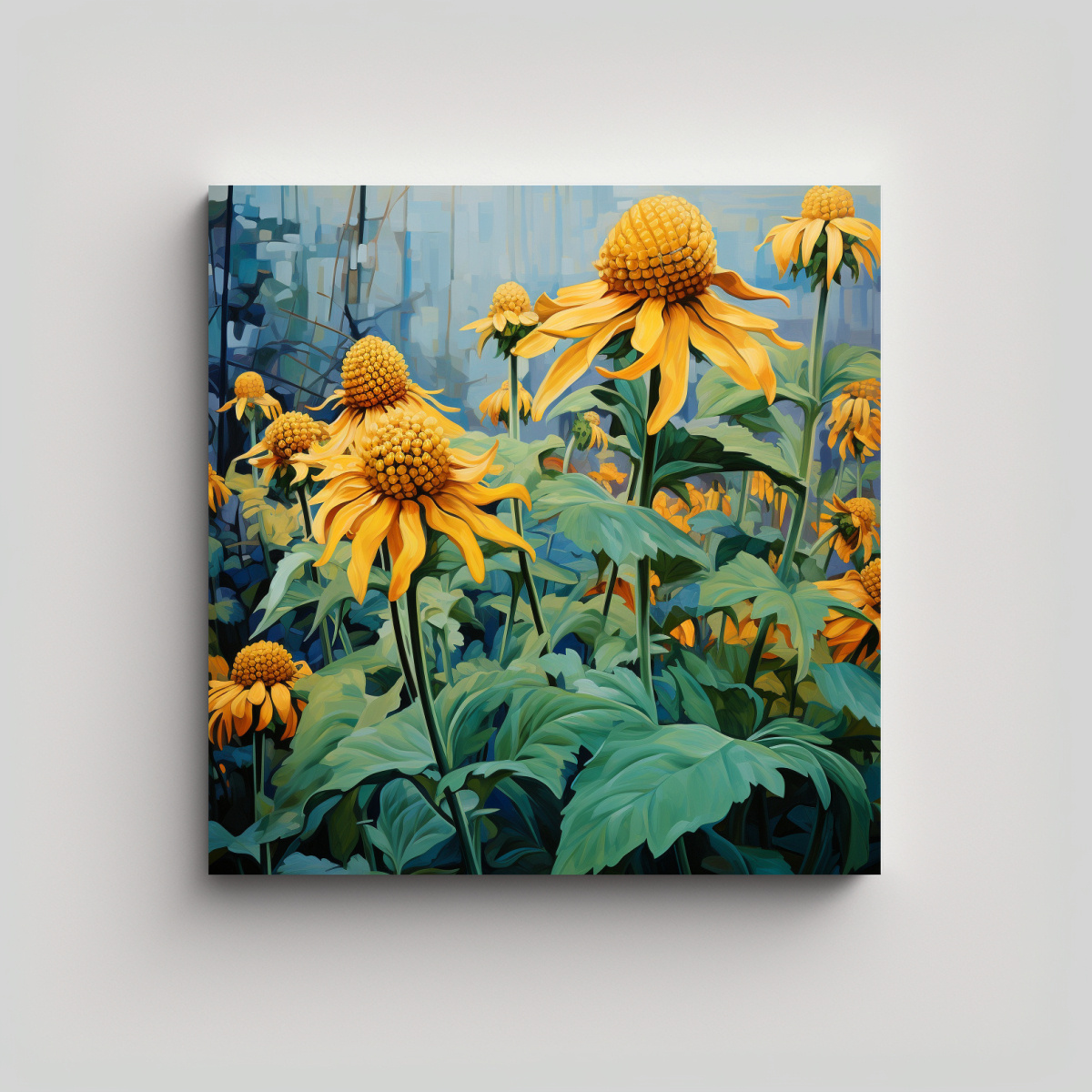 cuadro-espectacular-jerusalem-artichoke-flowers-pintura-abstracta