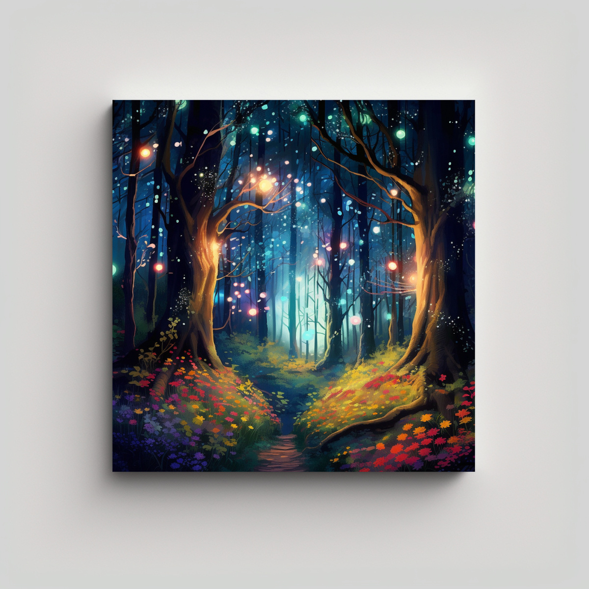 cuadro-inspiraci-n-tem-tica-bosque-m-gico-con-rboles-luminosos-y-pinturas-de-decoraci-n-
