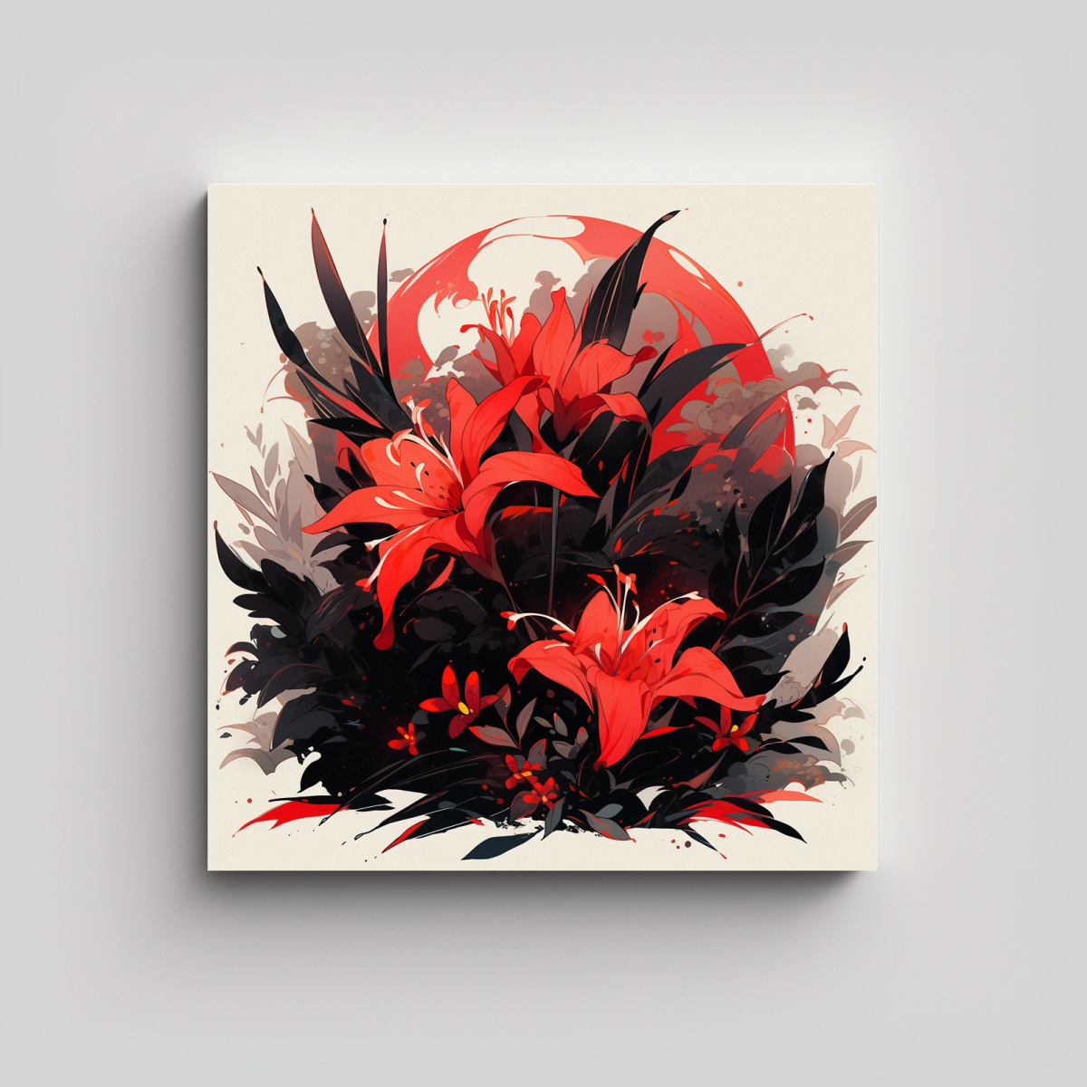 cuadro-lienzo-movimiento-profundidad-rojo-y-negro-atmosfera-neonoir-estilo