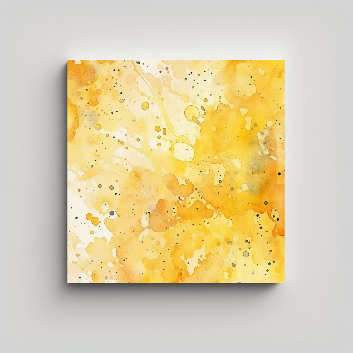 Cuadro Lienzo Tela Estilo Acuarela Amarillo Claro Con Salpicaduras Cuadro Lienzo Tela Estilo Acuarela Amarillo Claro Con Salpicaduras