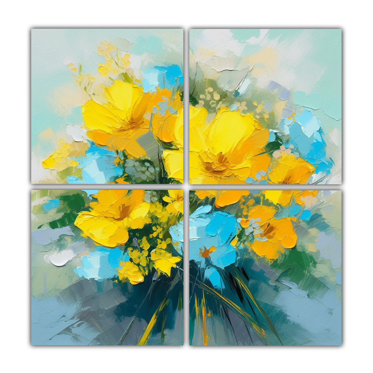 cuadro-moderno-a-amarillo-y-cian-flores-en-lienzo-para-decoraci-n